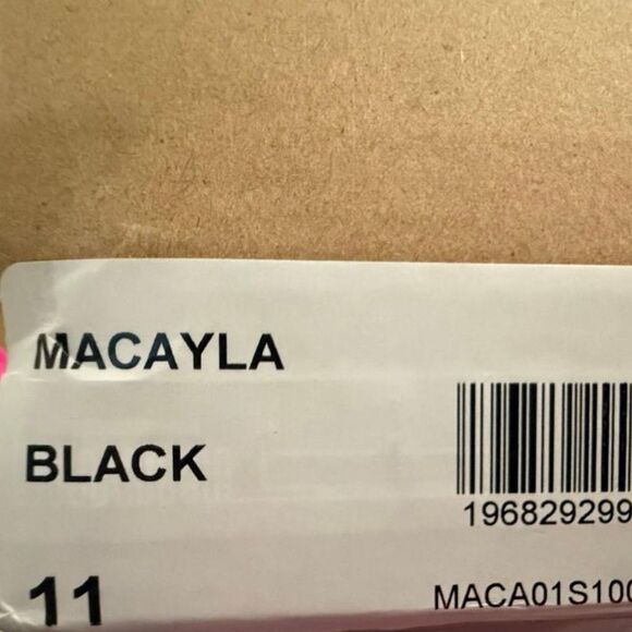 Steve Madden Macayla Black Fabric Upper Platform Block-Heel Booties NEW! Size 11 - Picture 10 of 10